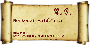 Moskoczi Valéria névjegykártya