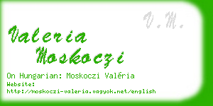 valeria moskoczi business card